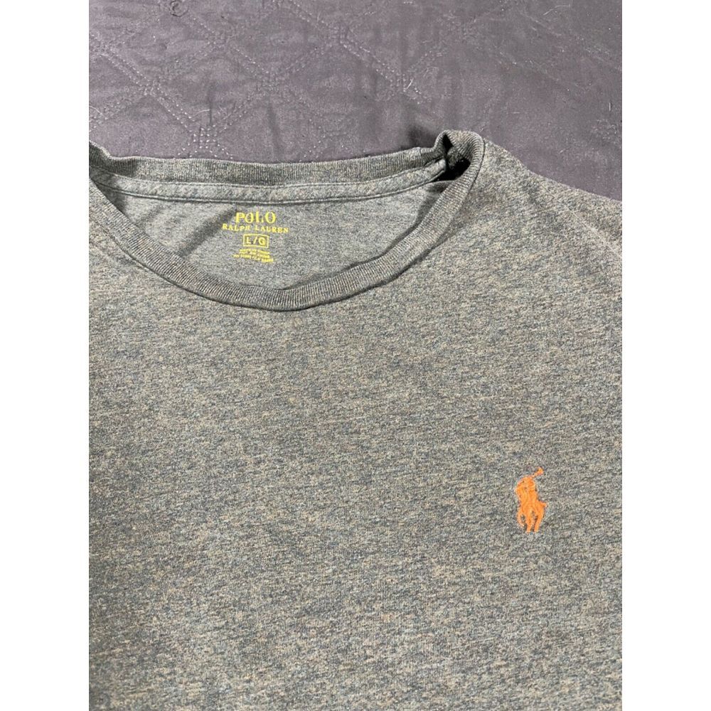 Polo Ralph Lauren Long Sleeve Men's Heather Green/Brown T-shirt Size Large‎